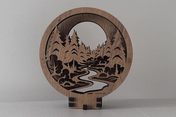 "V lese" lampa 20x22cm provedení povrchu: dub