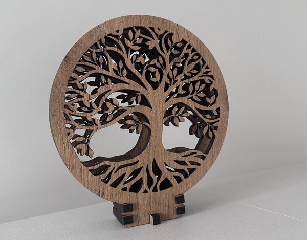 "Strom života" lampa s dvojstěným prořezem 30x31 cm provedení povrchu: dub