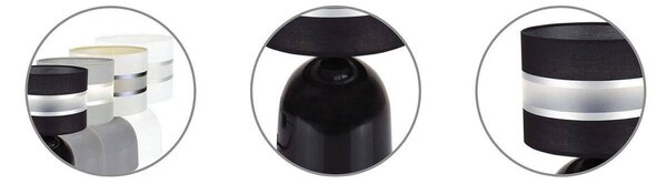 Stolní lampa Elegance, 1x textilní stínítko (výběr z 6 barev), (výběr ze 3 barev konstrukce), s