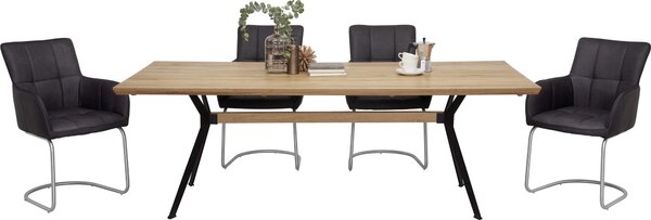 JÍDELNÍ STŮL, divoký dub, černá, barvy dubu, 220/100/76 cm Linea Natura