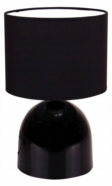 Stolní lampa Indigo, 1x černé textilní stínítko, černá konstrukce