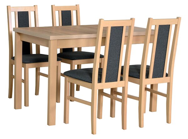 Stůl ALBA 1 + Židle BOS 14 (4ks.) DX8