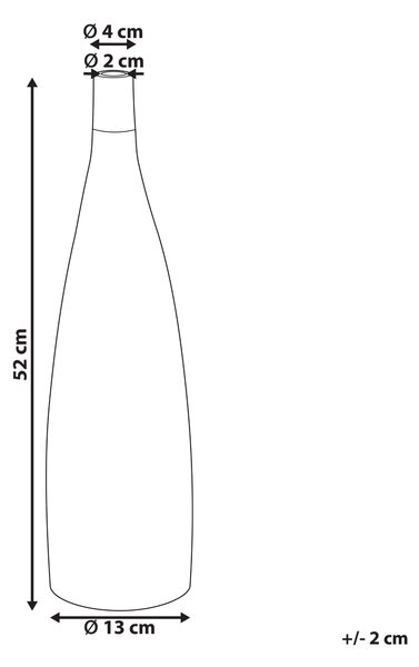 Váza na květiny BURGOS Keramika 52 cm Hnědá