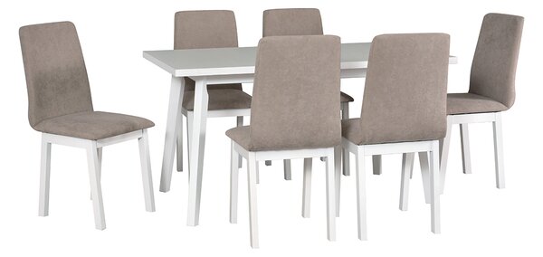Stůl OSLO 5 + Židle HUGO 5 (6ks.) DX39