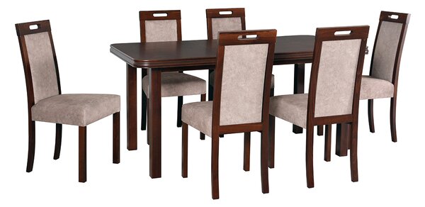 Stůl WENUS 5 + Židle ROMA 5 (6ks.) DX38