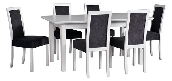 Stůl WENUS 5 LS + Židle ROMA 3 (6ks.) DX37
