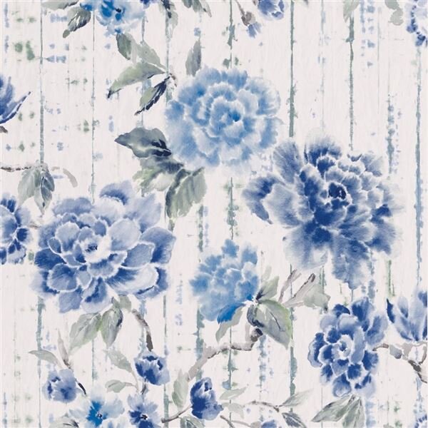 Květovaná tapeta KYOTO FLOWERS Designers Guild Odstín Tapety: Cobalt PDG1158/05