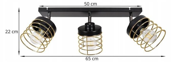 Bodové svítidlo Rosti, 3x drátěné stínítko (výběr ze 2 barev), (možnost polohování), g