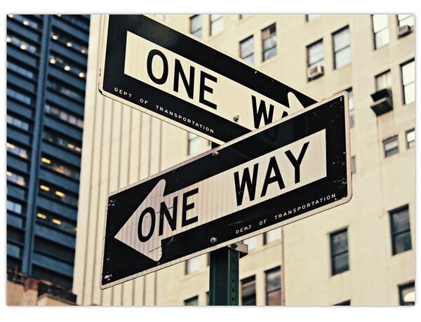 Obraz - New York ONE WAY (70x50 cm)