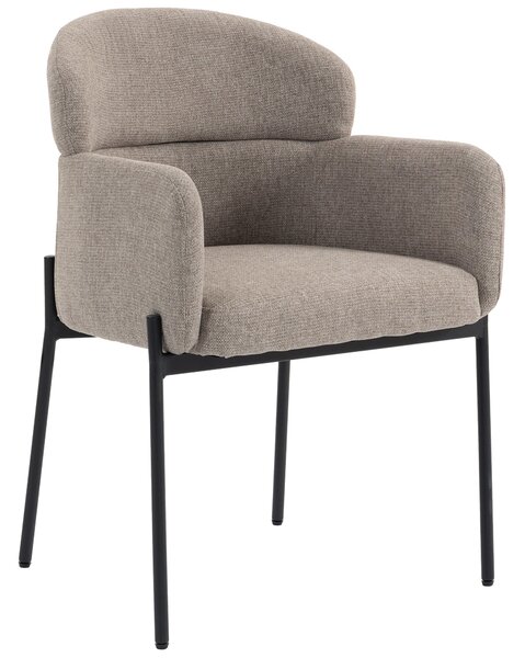 HOMCOM Chenille dekorativní křeslo – moderní čalouněné křeslo s kovovými nohami, ergonomické křeslo do obývacího pokoje a ložnice, světle hnědé | Aoso