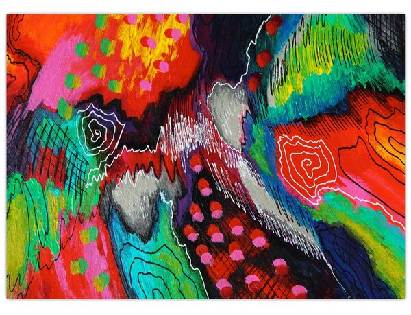 Obraz abstraktní - barvy (70x50 cm)