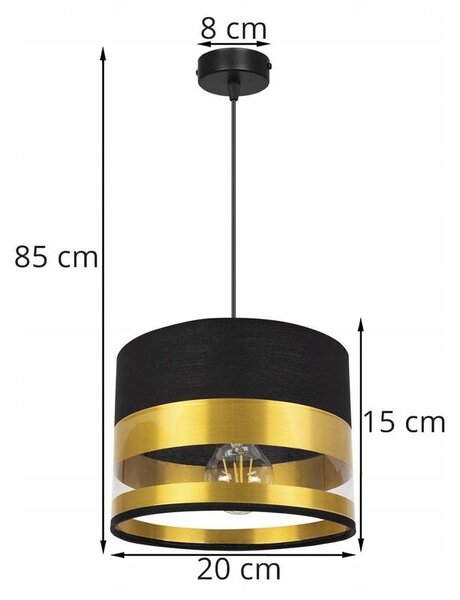 Závěsné svítidlo Intense Gold, 1x textilní stínítko (výběr ze 6 barev), (výběr ze 3 barev konstrukce)