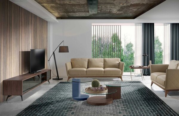 -25 % Dny MOMENTI– Ořechový TV stolek Angel Cerdá No. 3048, 240 x 45 cm