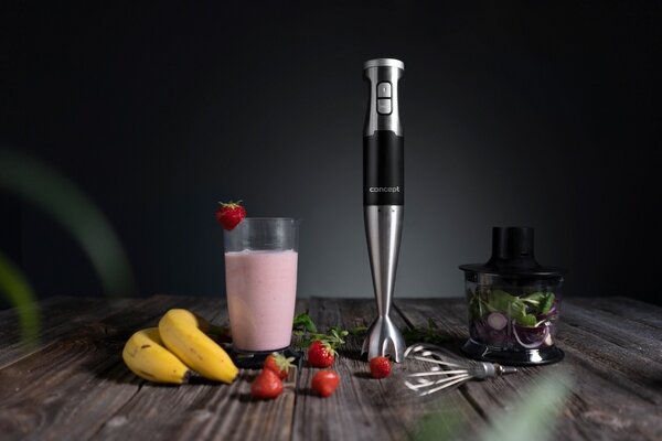 Concept TM4900 tyčový mixér s chopperem, šlehací metlou a mixovací nádobou 1000 W BLACK