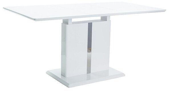 Rozkládací jídelní stůl TIGRAN - 110x75, lesklý bílý