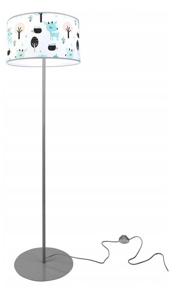 Dětská stojací lampa Bambi, 1x textilní stínítko se vzorem, (výběr ze 2 barev konstrukce), o