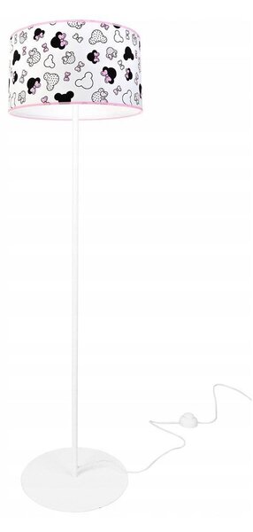 Dětská stojací lampa Minnie, 1x textilní stínítko se vzorem