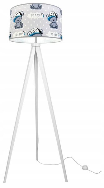 Dětská stojací lampa Cone, 1x textilní stínítko se vzorem, (výběr ze 2 barev konstrukce)