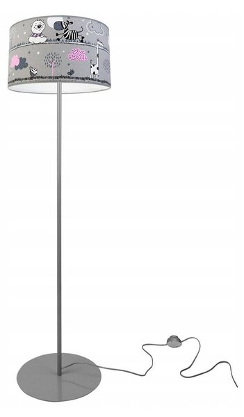 Dětská stojací lampa Ladybird, 1x textilní stínítko se vzorem, (výběr ze 2 barev konstrukce), o