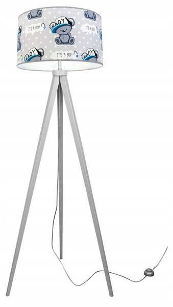 Dětská stojací lampa Cone, 1x textilní stínítko se vzorem, (výběr ze 2 barev konstrukce)