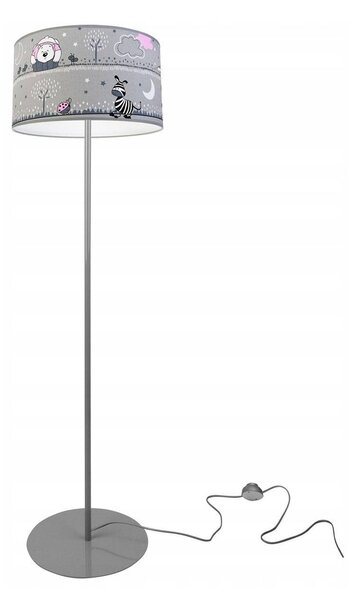 Dětská stojací lampa Ladybird, 1x textilní stínítko se vzorem, (výběr ze 2 barev konstrukce), o
