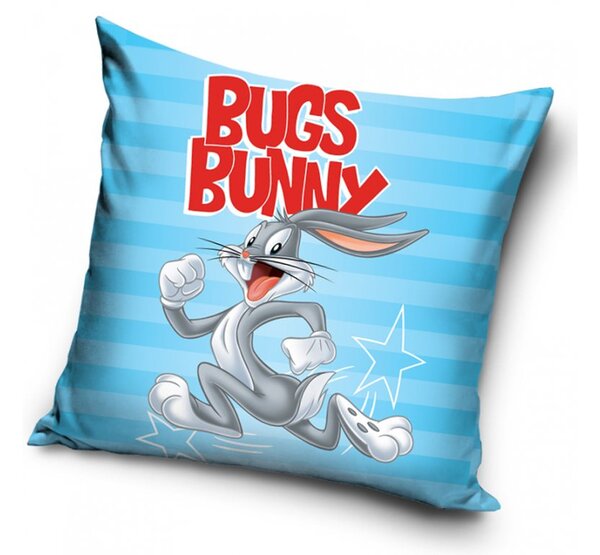 Povlak na polštářek 40x40 cm - Králík Bugs Bunny modrý