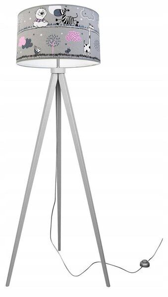 Dětská stojací lampa Ladybird, 1x textilní stínítko se vzorem, (výběr ze 2 barev konstrukce)