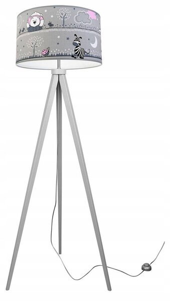 Dětská stojací lampa Ladybird, 1x textilní stínítko se vzorem, (výběr ze 2 barev konstrukce)