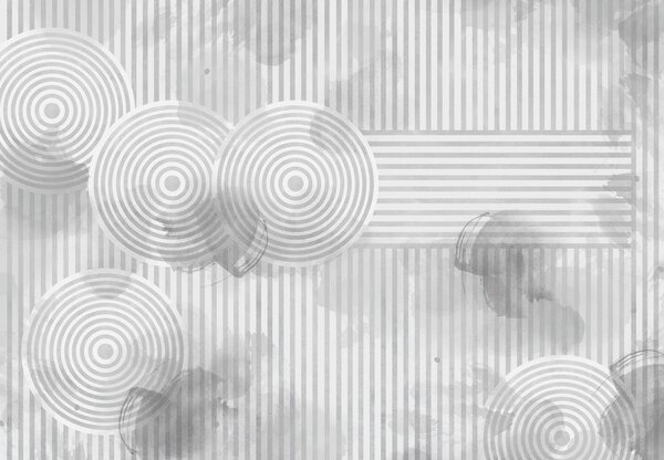Fototapeta - beton s kruhy (245x170 cm)