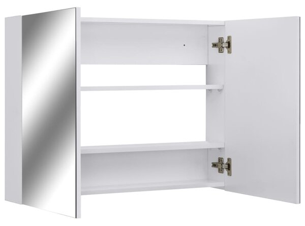 Koupelnová zrcadlová skříňka bílá 80 x 15 x 60 cm MDF