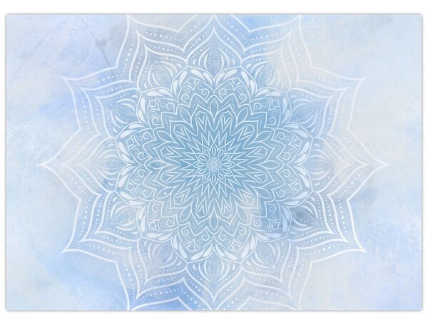 Skleněný obraz - Zimní mandala (70x50 cm)