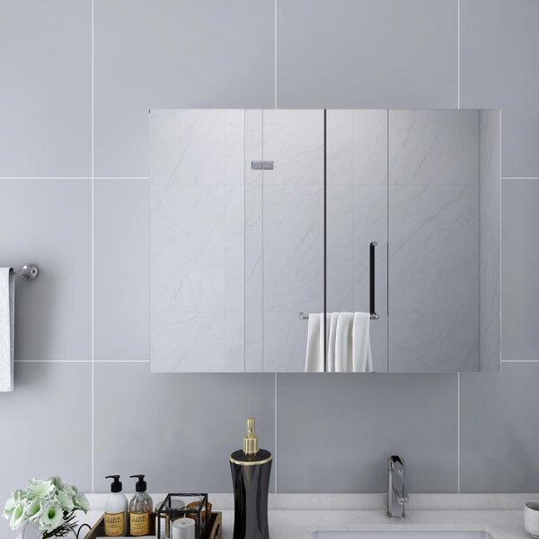 Koupelnová zrcadlová skříňka bílá 80 x 15 x 60 cm MDF