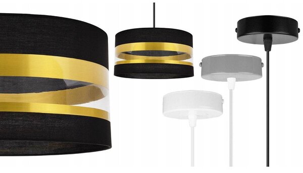 Závěsné svítidlo Intense Gold, 1x textilní stínítko (výběr ze 6 barev), (výběr ze 3 barev konstrukce), (fi 40cm)