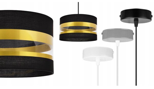 Závěsné svítidlo Intense Gold, 1x textilní stínítko (výběr ze 6 barev), (výběr ze 3 barev konstrukce), (fi 35cm)