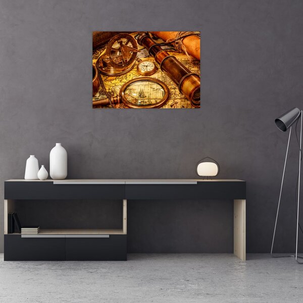 Obraz - Historické pomůcky námořníků (70x50 cm)