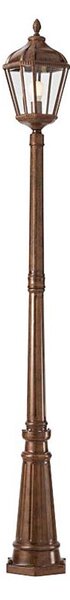 Redo 9662 - Venkovní lampa ESSEN 1xE27/70W/230V 221,5 cm IP44 hnědá/patina