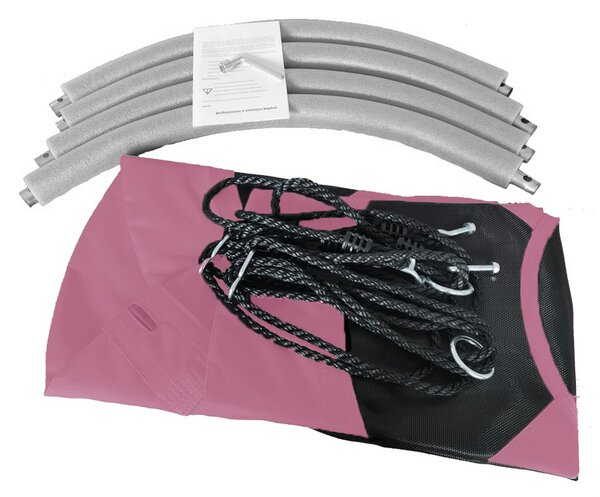Aga Závěsný houpací kruh 120 cm Růžový s vlajkami