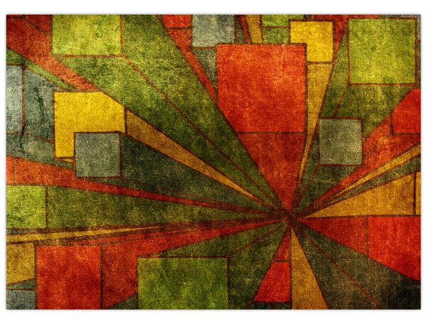 Obraz geometrické abstrakce (70x50 cm)