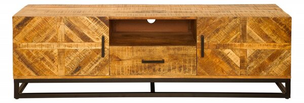Televizní stolek INFINITY 160 CM NATUR masiv mango Nábytek | Obývací pokoj | Televizní stolky