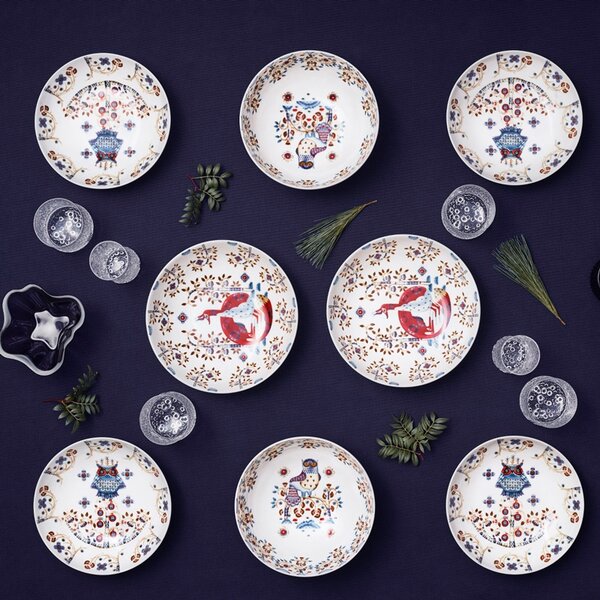 Iittala Hluboký talíř Taika deco 20cm, bílý