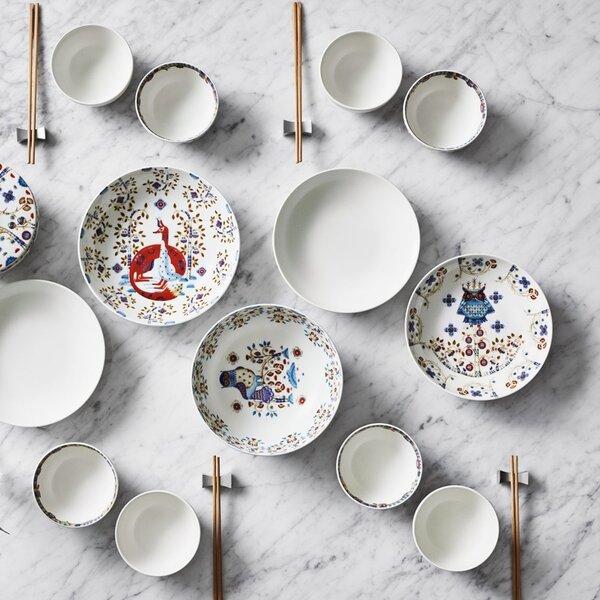 Iittala Hluboký talíř Taika deco 20cm, bílý