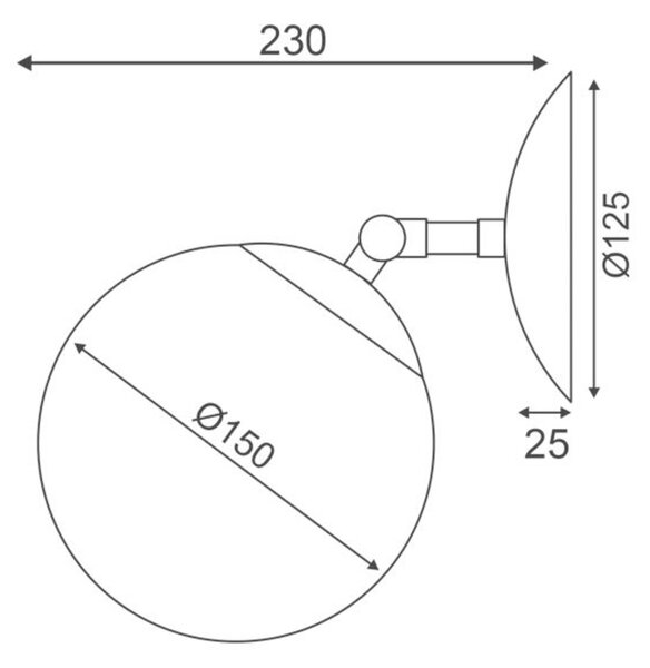 ACA Lighting Avantgarde nástěnné a stropní svítidlo V360501W