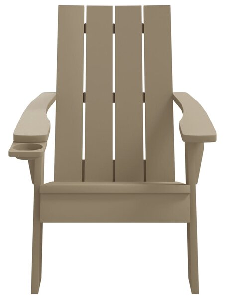 Zahradní židle Adirondack světle hnědá 75 x 88,5 x 89,5 cm PP