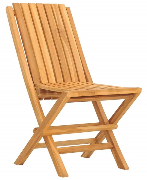 Skládací zahradní židle 2 ks 47x47x89 cm masivní teakové dřevo