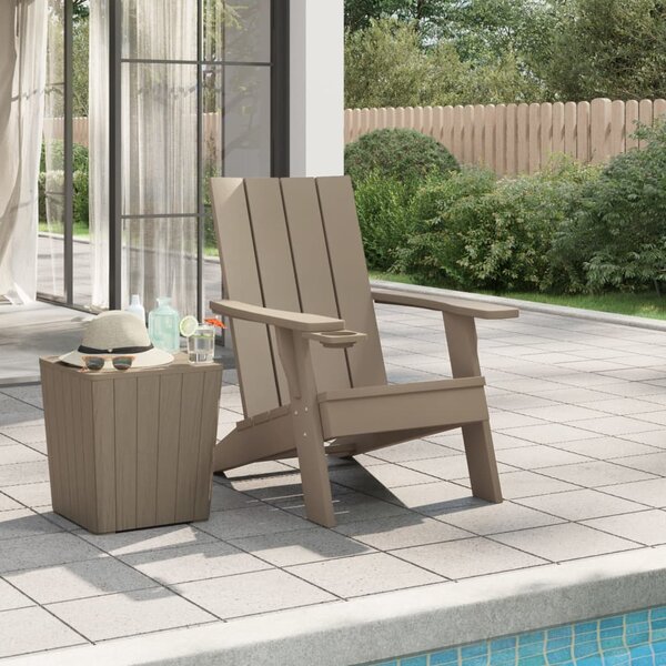 Zahradní židle Adirondack světle hnědá 75 x 88,5 x 89,5 cm PP