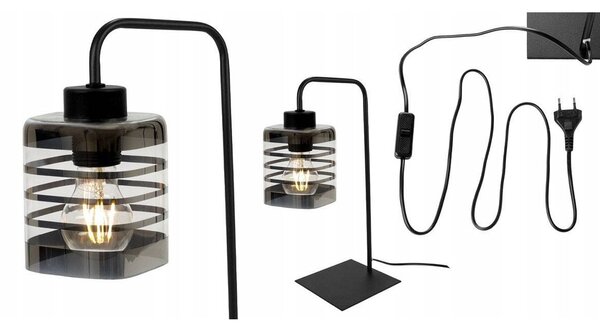 Stolní lampa Helix, 1x skleněné stínítko