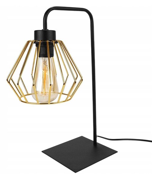 Stolní lampa Nuvola 1, 1x zlaté drátěné stínidlo