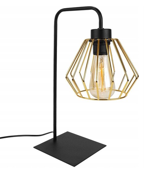 Stolní lampa Nuvola 1, 1x zlaté drátěné stínidlo