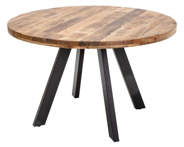 Kulatý jídelní stůl IRON CRAFT 120 CM přírodní masiv mango Nábytek | Jídelní prostory | Jídelní stoly | Kulaté