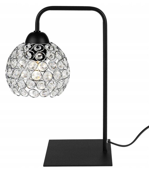 Stolní lampa Crystal, 1x stříbrné křišťálové stínítko
